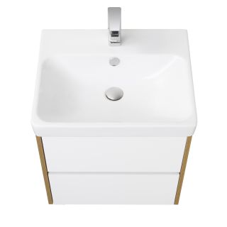 Тумба под раковину Акватон Сканди 55см белый/дуб рустикальный 1A251701SDZ90